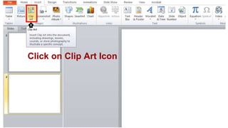 Click on Clip Art Icon