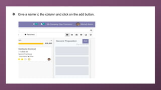 How to Create Edit Stages in Odoo 14 CRM | PPTX