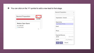 How to Create Edit Stages in Odoo 14 CRM | PPTX