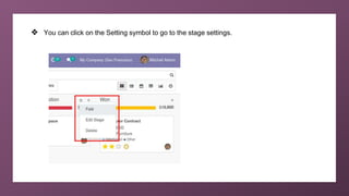 How to Create Edit Stages in Odoo 14 CRM | PPTX