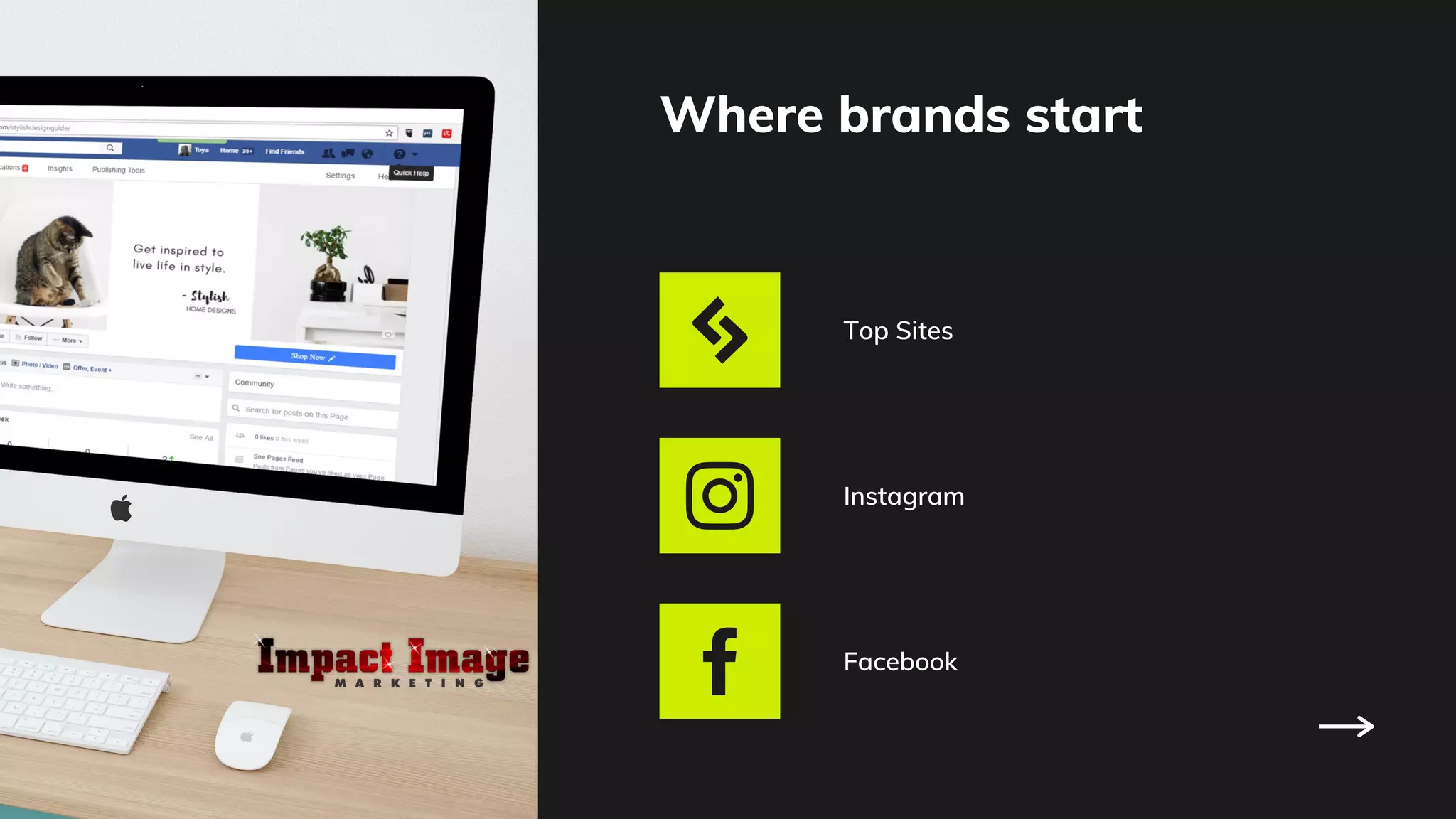 Where brands start
Top Sites
Instagram
Facebook
 
