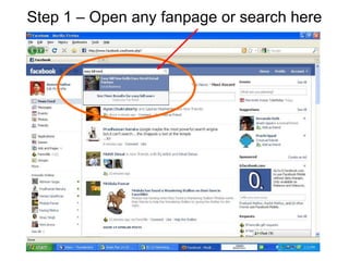 Step 1 – Open any fanpage or search here 