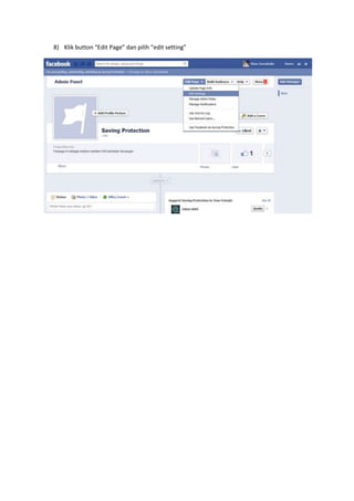 8) Klik button “Edit Page” dan pilih “edit setting”
 