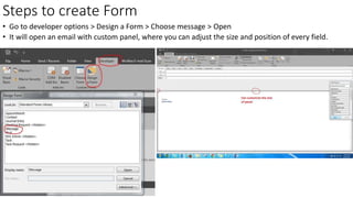 How to create Outlook Form with example | PPTX | Email | Internet