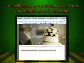 How to create forms for surveys using google docs