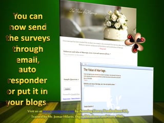 How to create forms for surveys using google docs