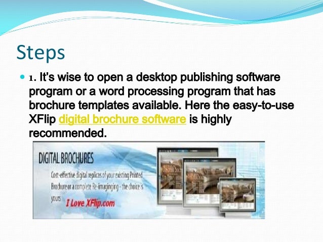 how to create free printable digital brochures