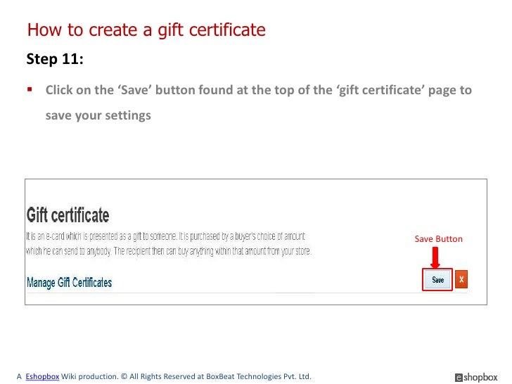 how to create gift certificates