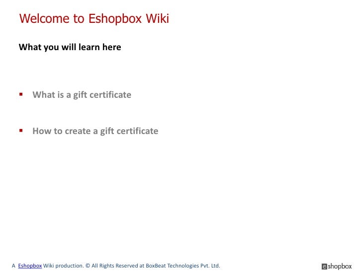 how to create gift certificates