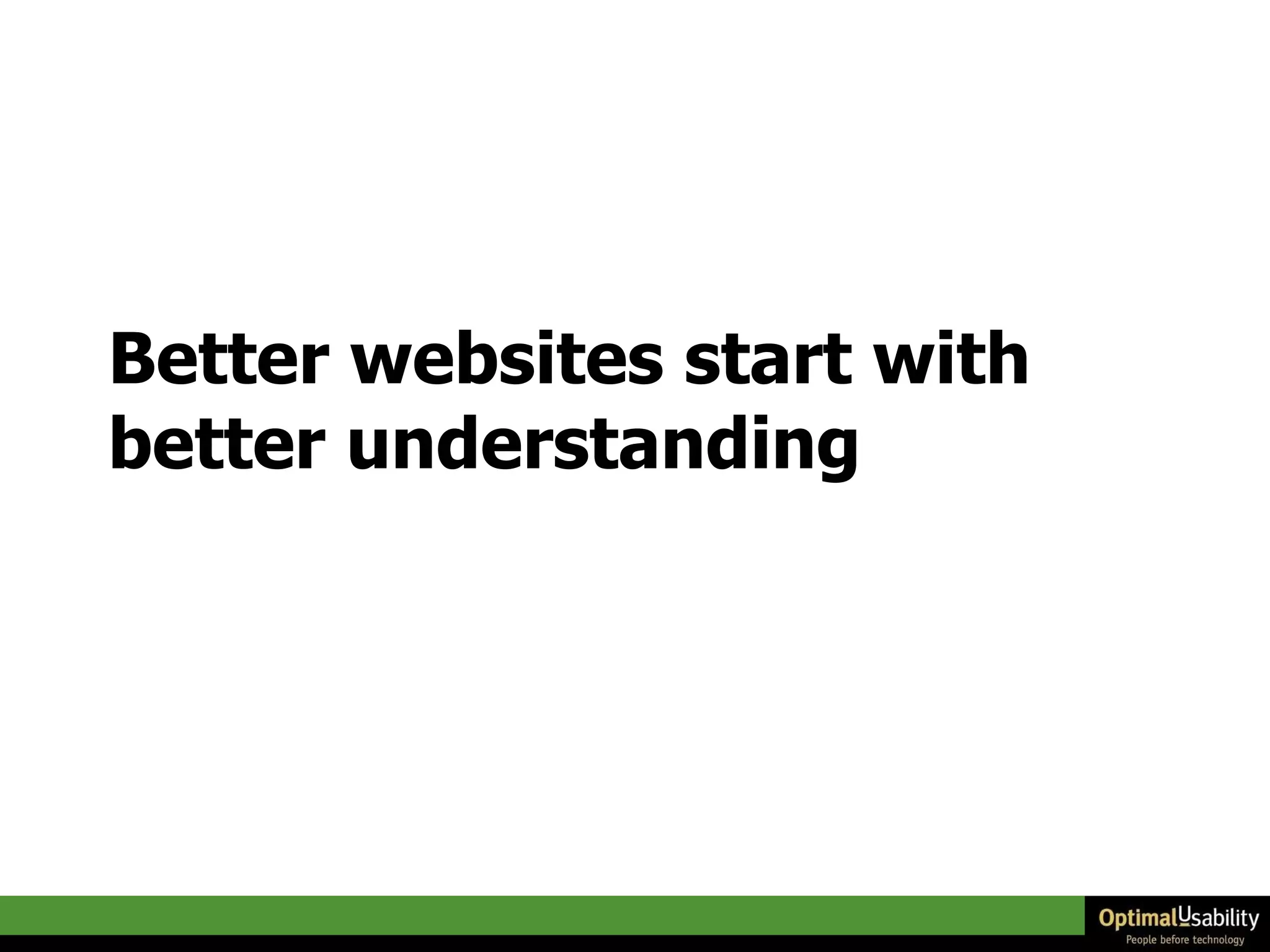 Better websites start with better understanding 