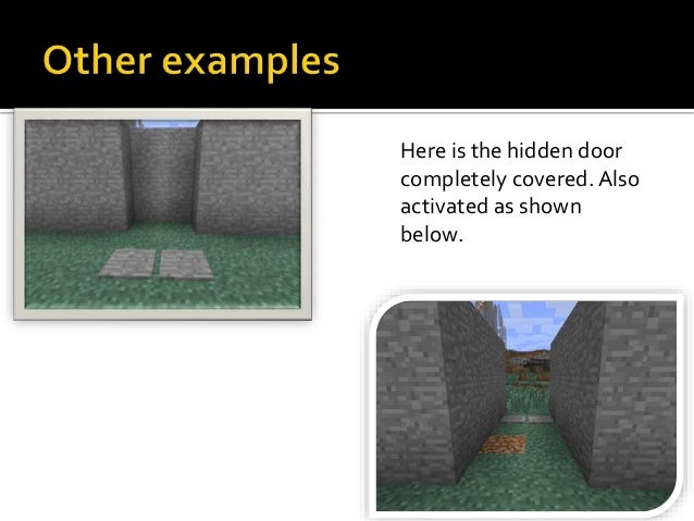 How To Create A Hidden Minecraft Piston Door