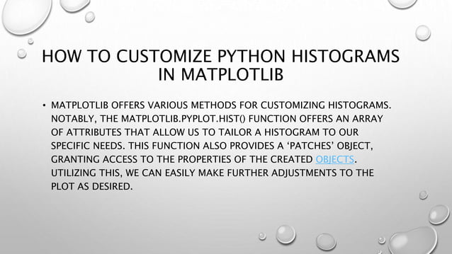 HOW TO CREATE HISTOGRAMS IN PYTHON | PPTX | Computing | Technology ...