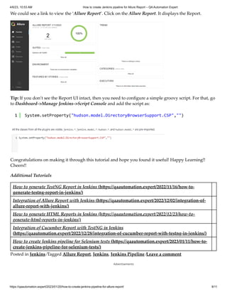 How to create Jenkins pipeline for Allure Report – QA Automation Expert.pdf