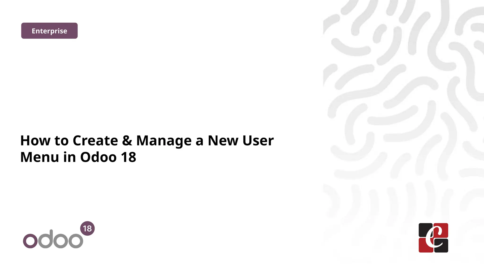 How to Create & Manage a New User
Menu in Odoo 18
Enterprise
 