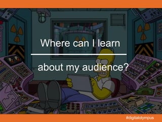 about my audience?
Where can I learn
#digitalolympus
 