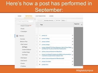 Here’s how a post has performed in
September:
#digitalolympus
 
