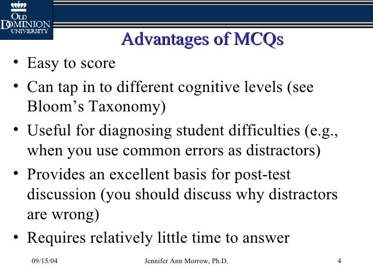 make multiple choice test