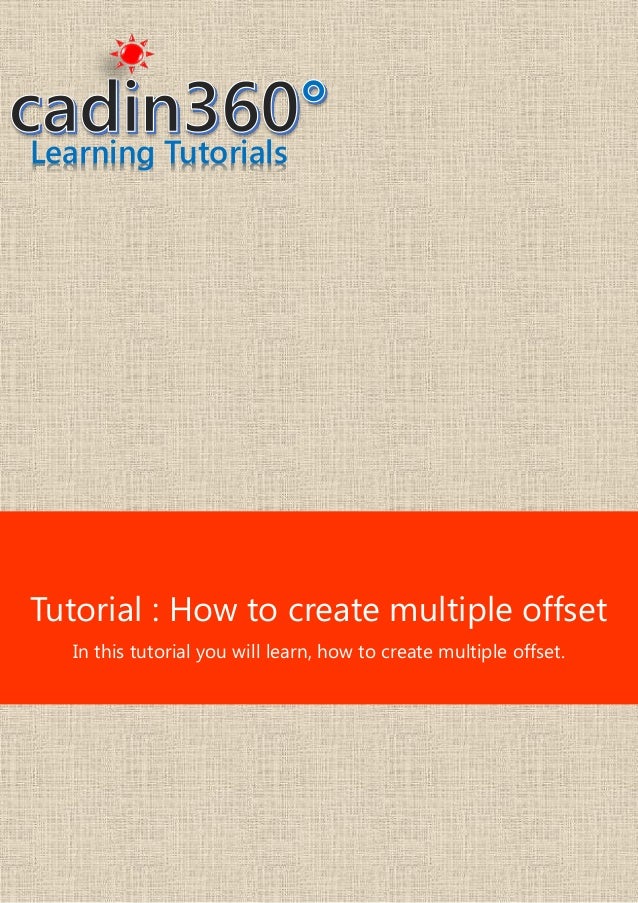 How to create multiple offset in autocad