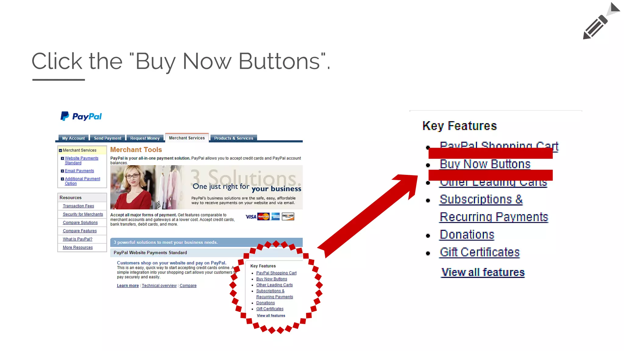 Click the "Buy Now Buttons".
 