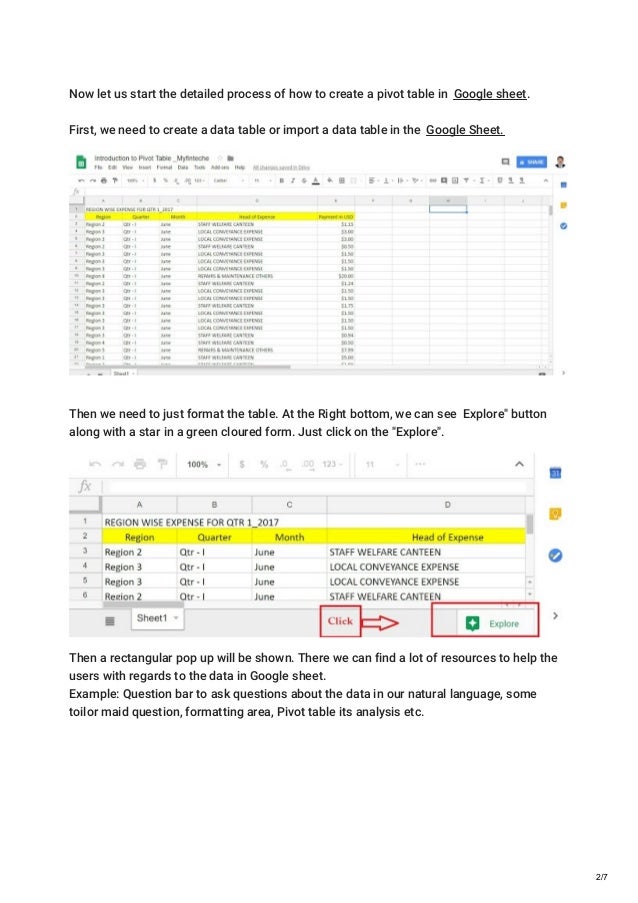 How To Create Pivot Table In Google Sheet
