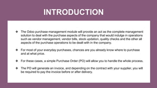 How to Create Purchase Order in Odoo 14 | PPTX