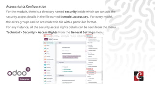 How to create Security Group and Manage Access Rights in Odoo 18 | PPTX