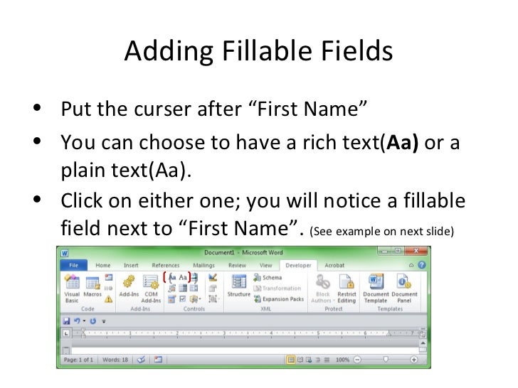 how to create a fillable form in word with lines
