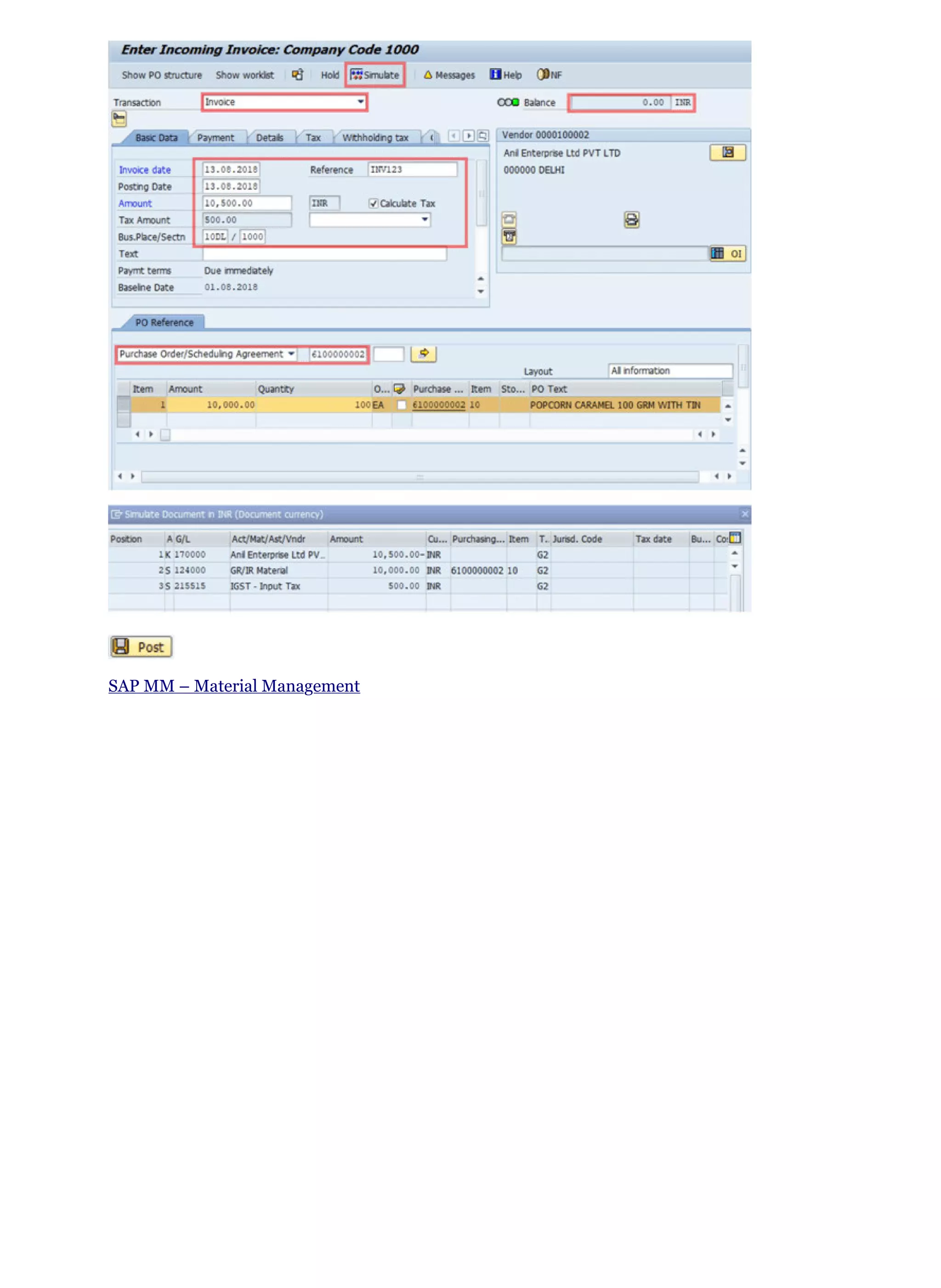 SAP MM – Material Management
 