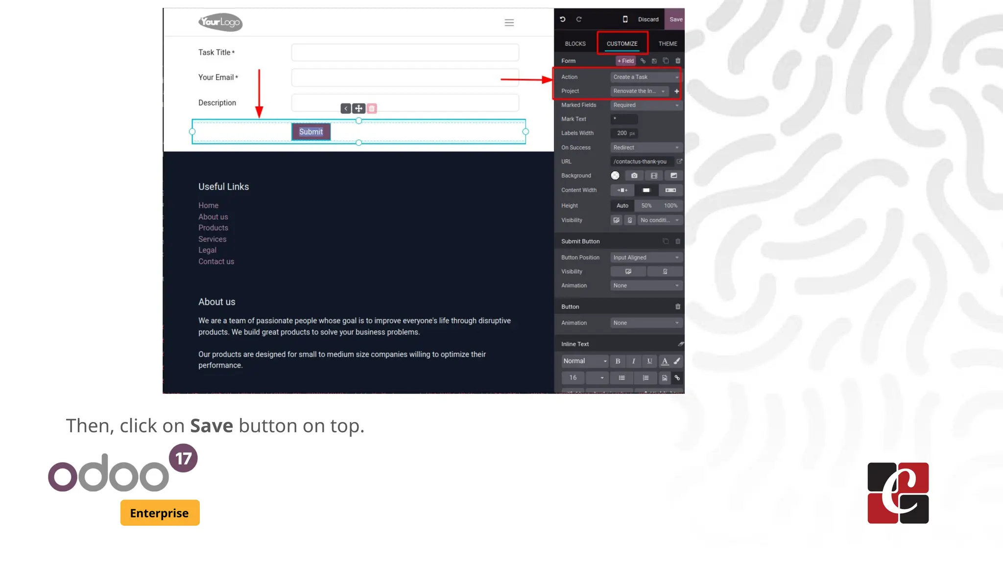 Enterprise
Then, click on Save button on top.
 