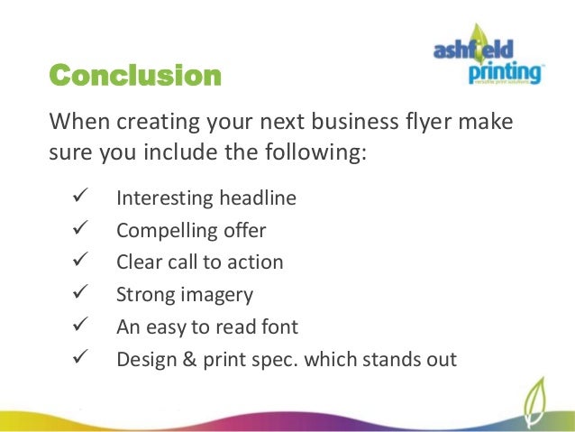 how to create the perfect business flyer