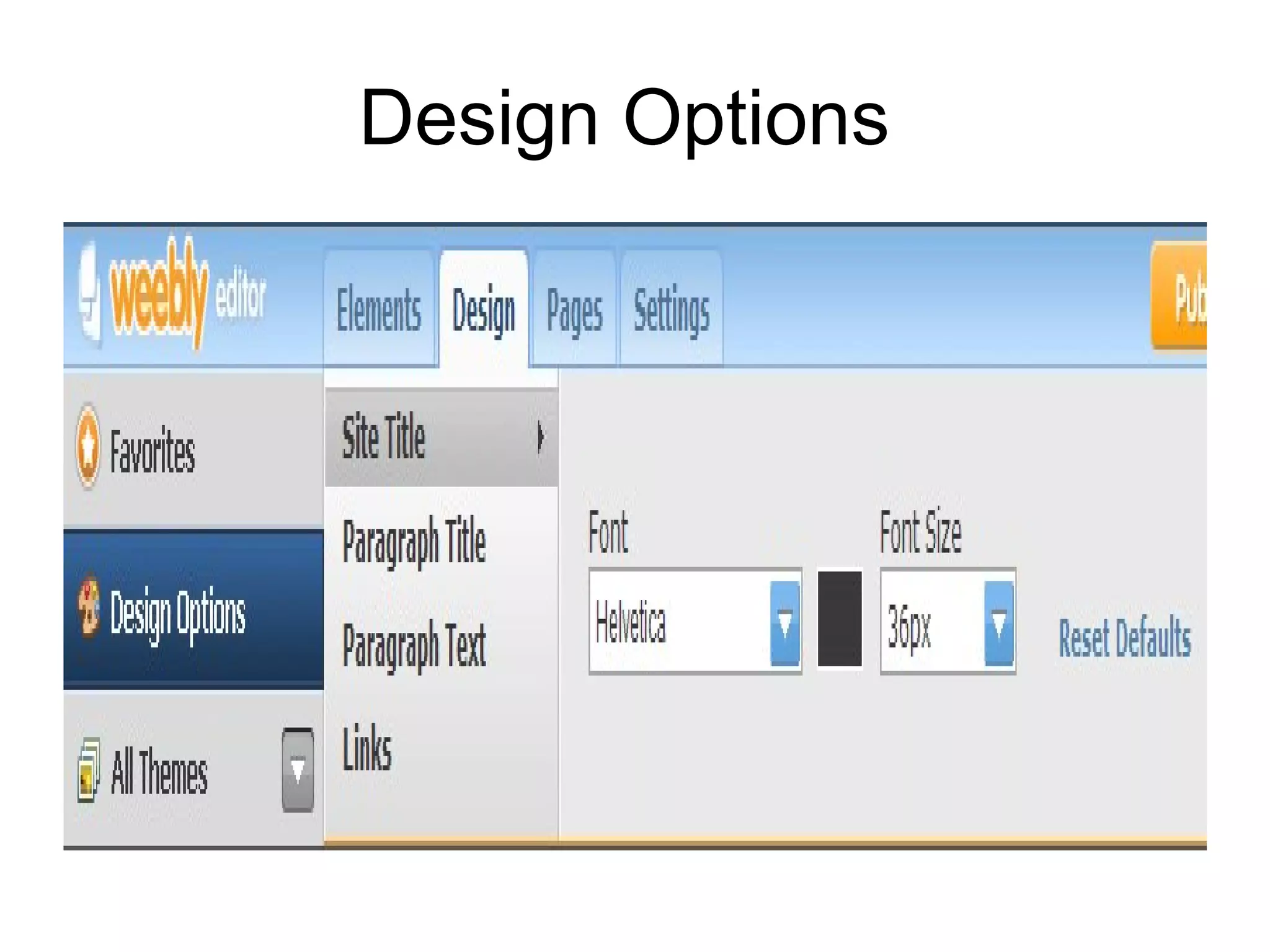 Design Options  