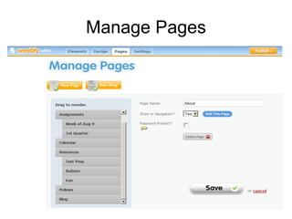 Manage Pages 