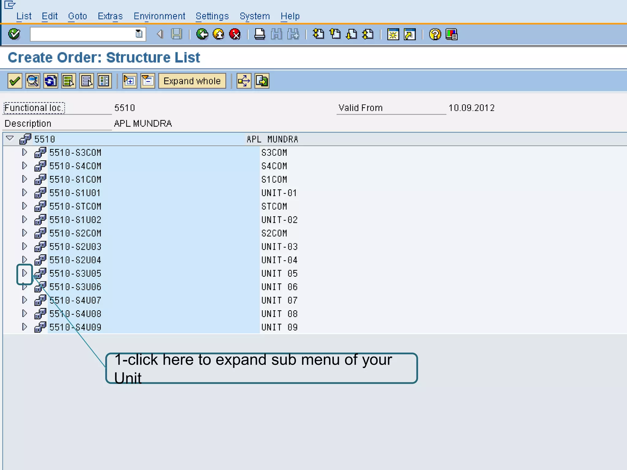 1-click here to expand sub menu of your
Unit
 