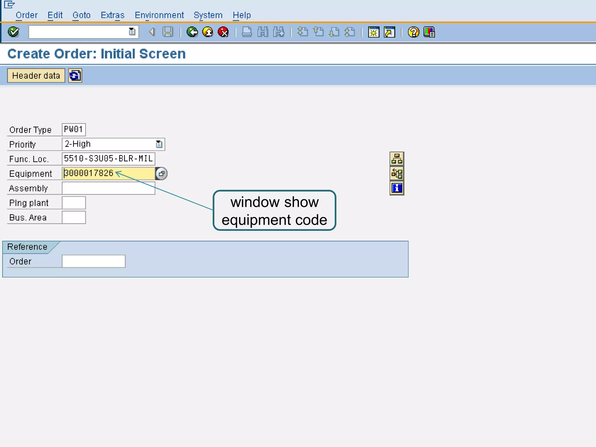 window show
equipment code
 