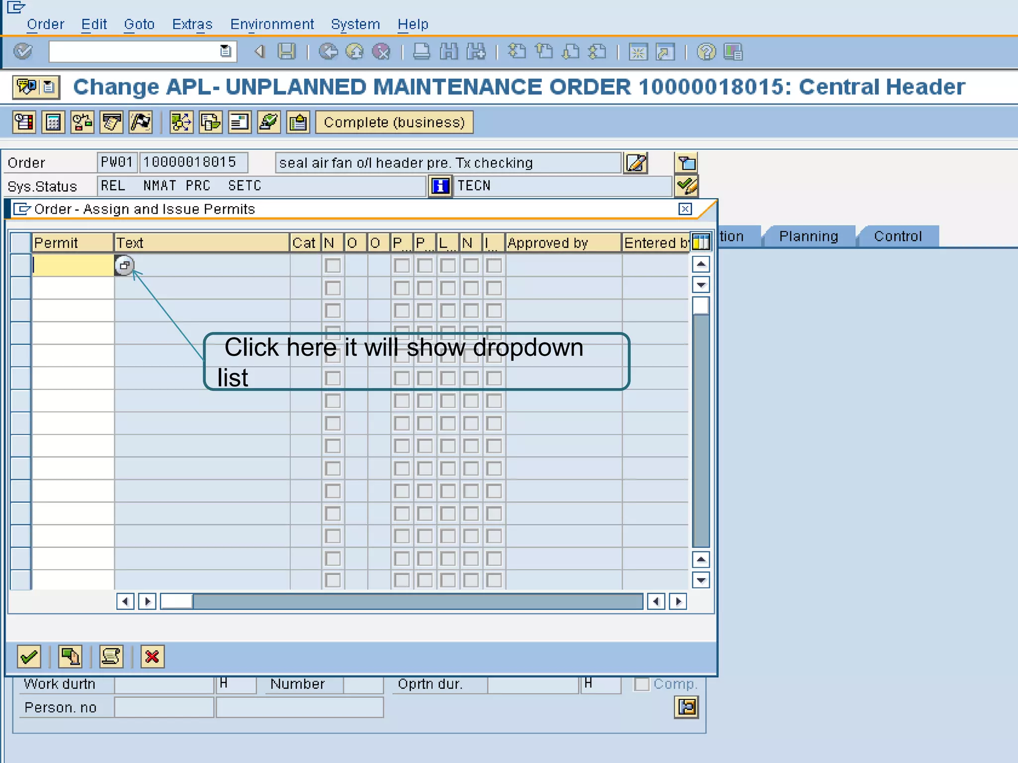 Click here it will show dropdown
list
 