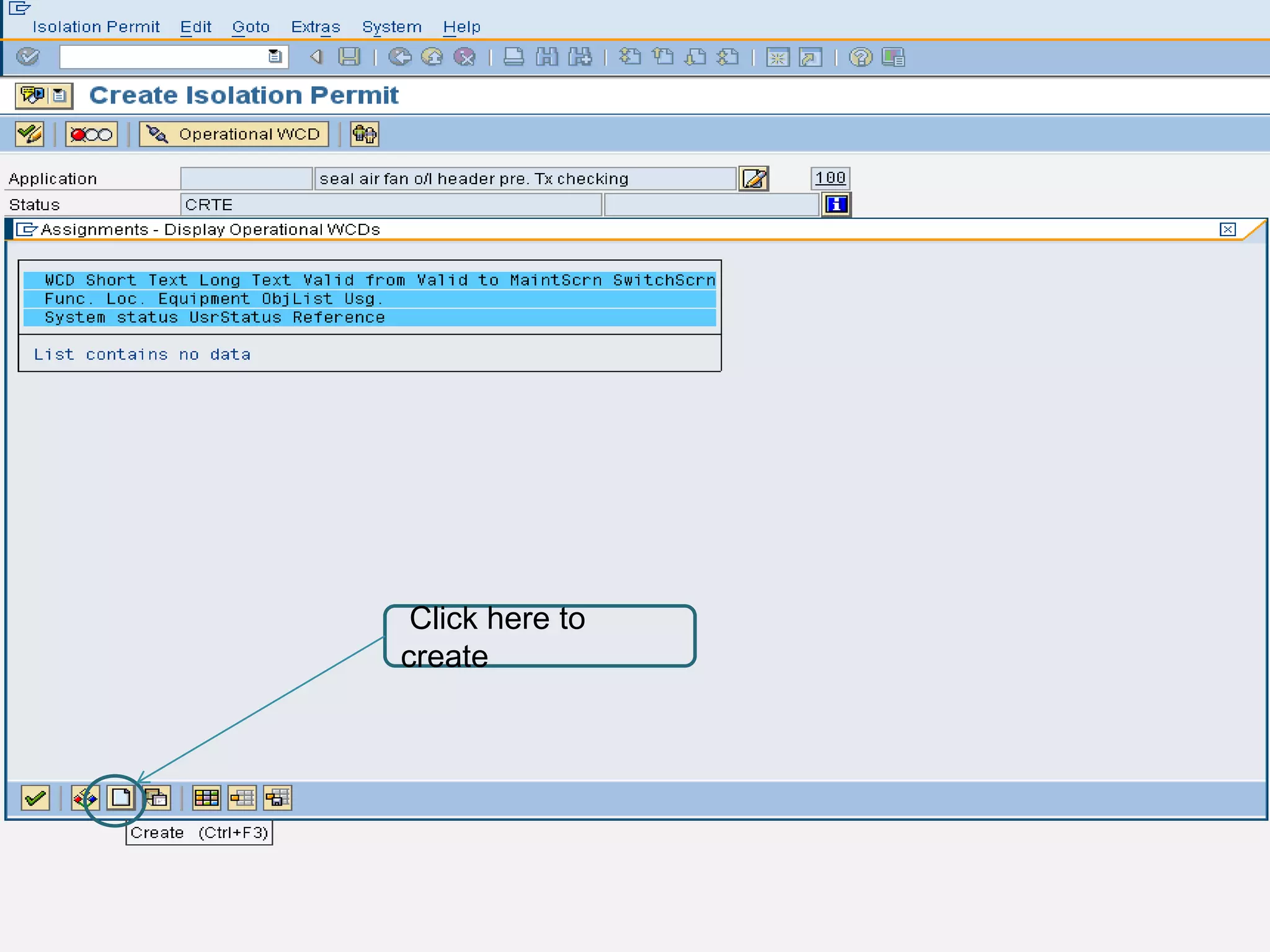 Click here to
create
 