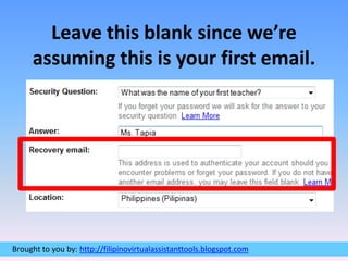 Leave this blank since we’re assuming this is your first email.