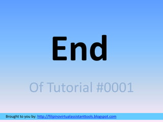 EndOf Tutorial #0001