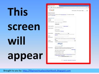 This screen will appear