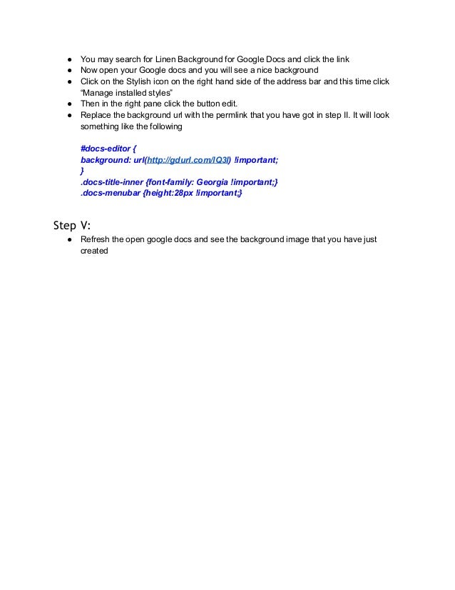 how to create your own background for google docs