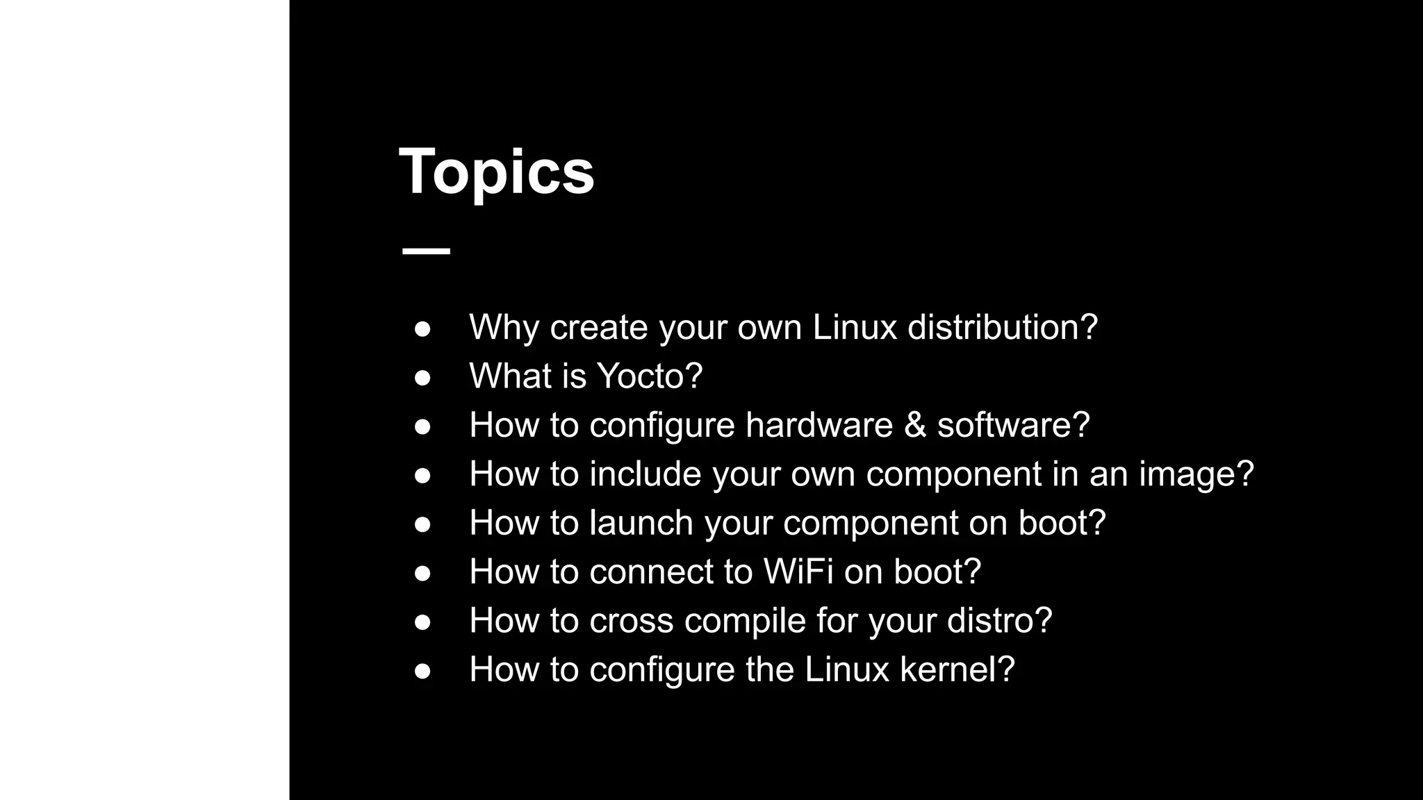 How to create your own Linux distribution (embedded-gothenburg)