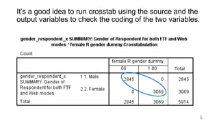 Multiple regression: creating a dummy variable and an interaction | PDF