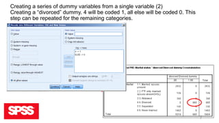 Multiple regression: creating a dummy variable and an interaction | PDF