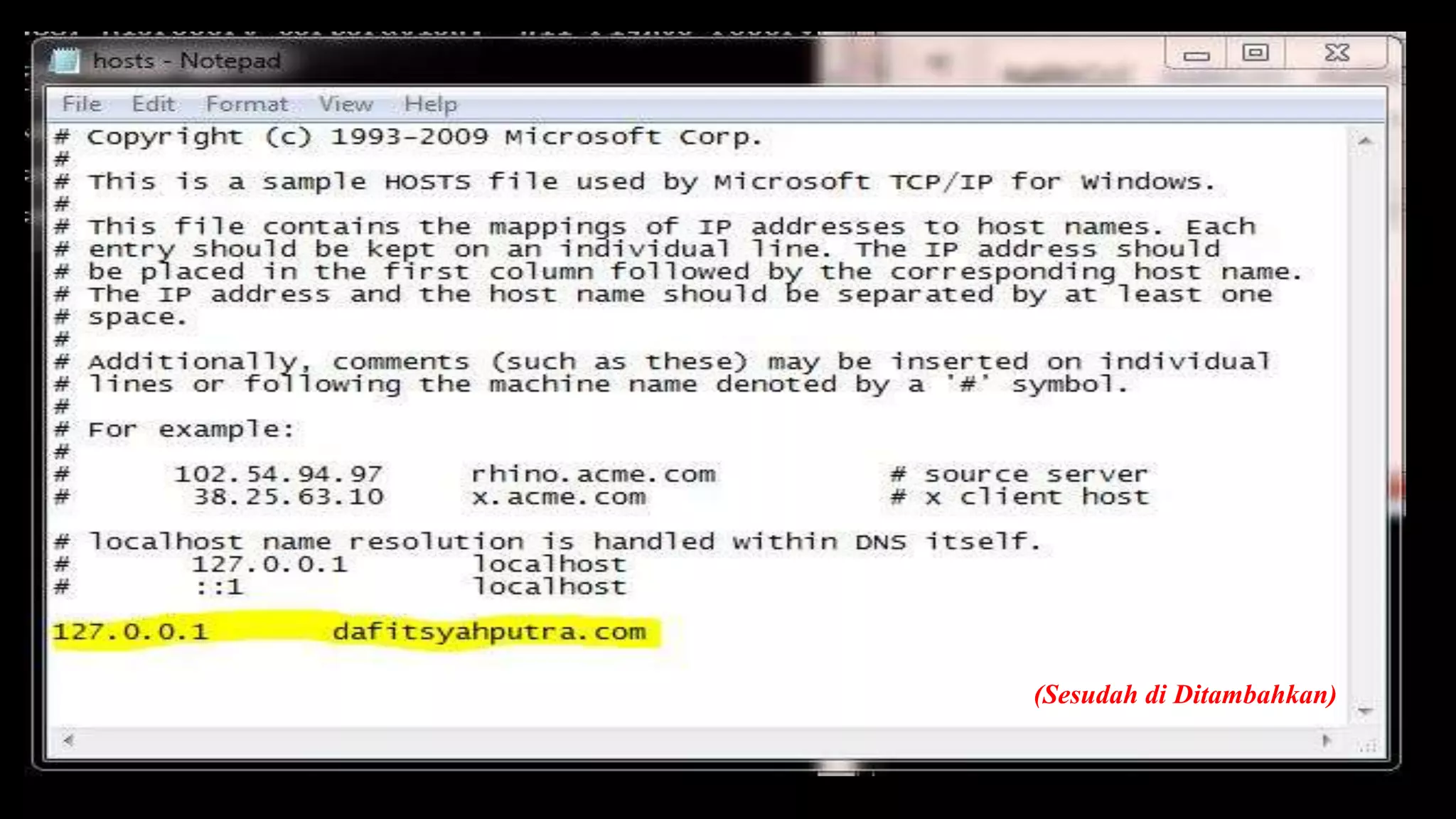 (Sesudah di Ditambahkan)
 