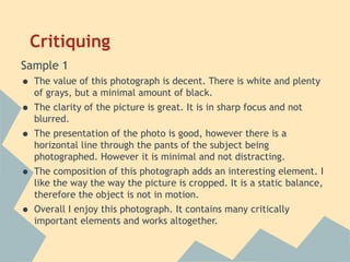 How To Critique a Photo | PPT