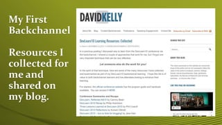My First
Backchannel
Resources I
collected for
me and
shared on
my blog.
 