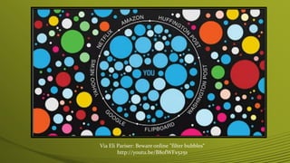 Via Eli Pariser: Beware online "filter bubbles“
http://youtu.be/B8ofWFx525s
 