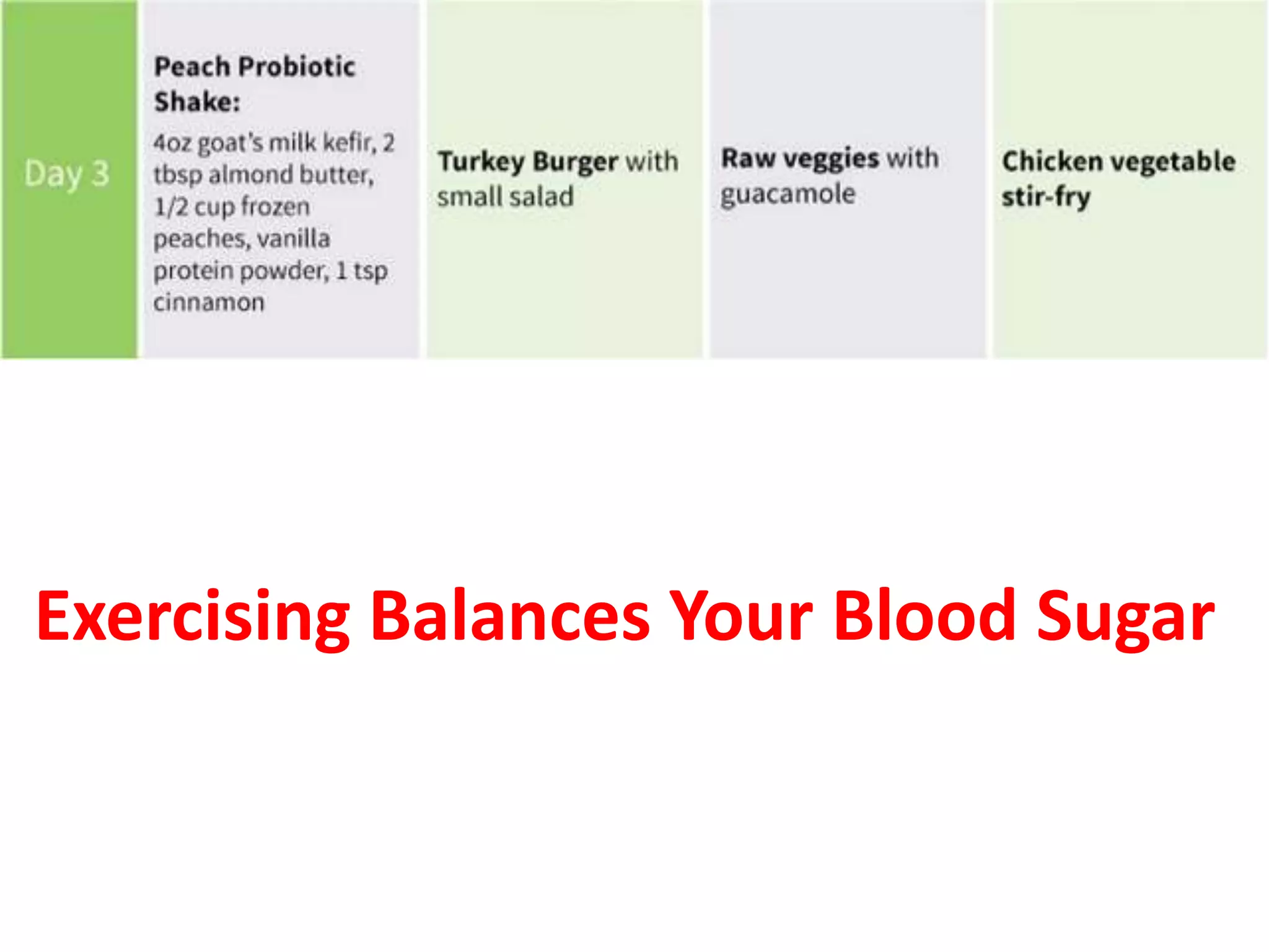Exercising Balances Your Blood Sugar
 