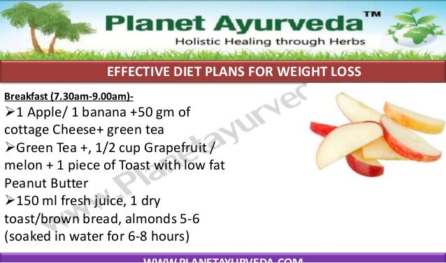 Ayurvedic Diet Chart For Weight Loss