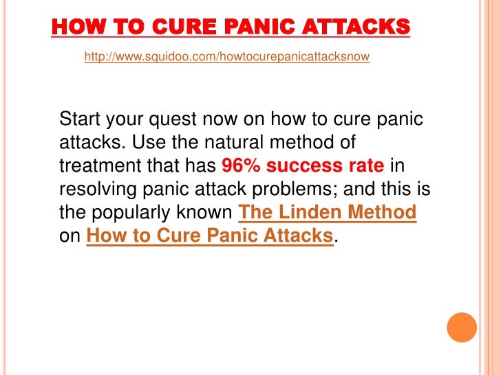 How to cure panic attacks stop panic when attack is imminent